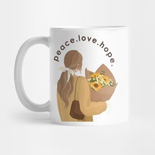 Peace,love, hope Mug